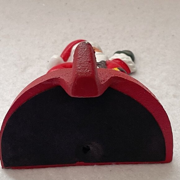 Lillian Vernon Cast Iron Christmas Santa Claus Stocking Holder Hanger Vtg 1990 - Picture 11 of 14